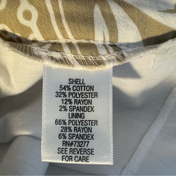 Croft & Barrow, tan paisley skort Skirt with shorts size 18 - Picture 10 of 14